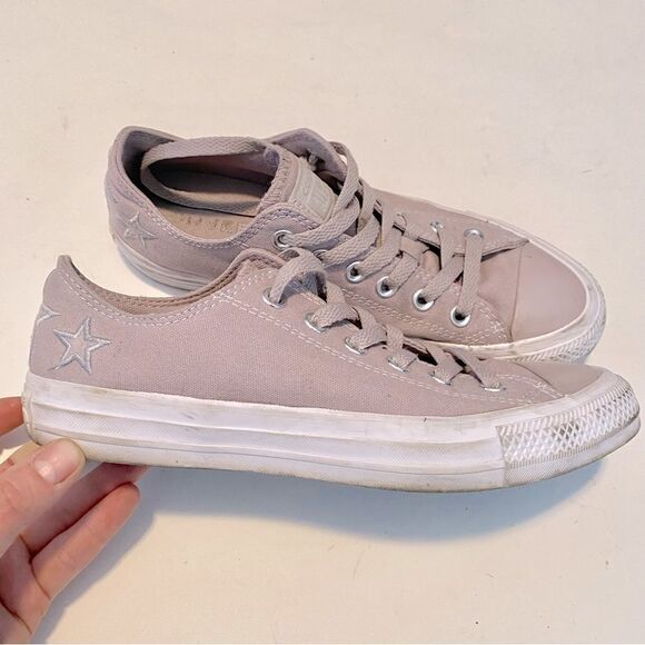 Converse Chuck Taylor low Top Dusty rose mauve stars sneakers women’s -7 - Picture 1 of 9